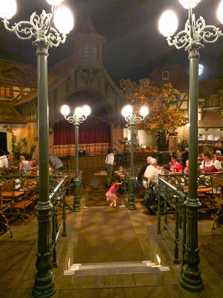 Inside of Germany dining at Epcot