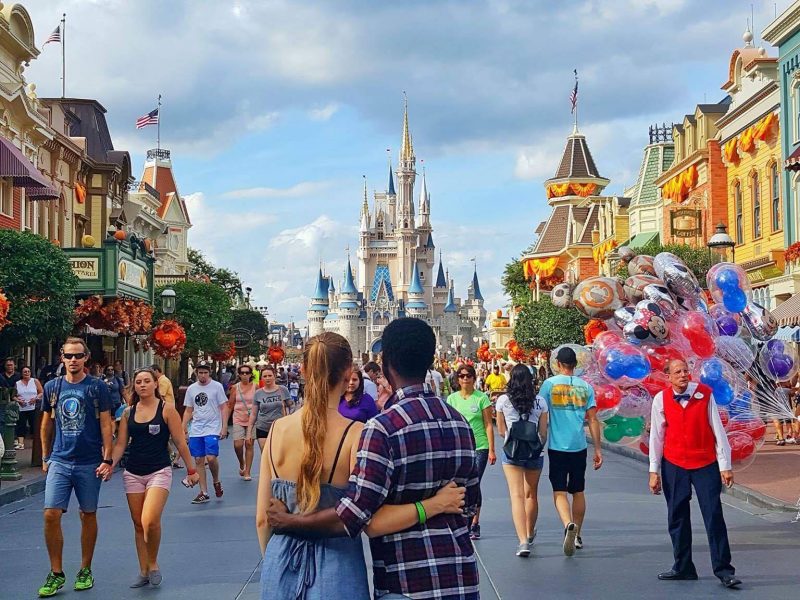 Couple at Disney World In Magic Kingdom