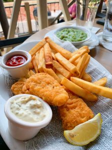 Vegan Fish and chips which you can eat at Disney's Epcot