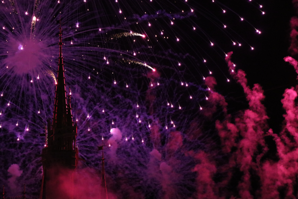 Photo of fireworks at Disney World.