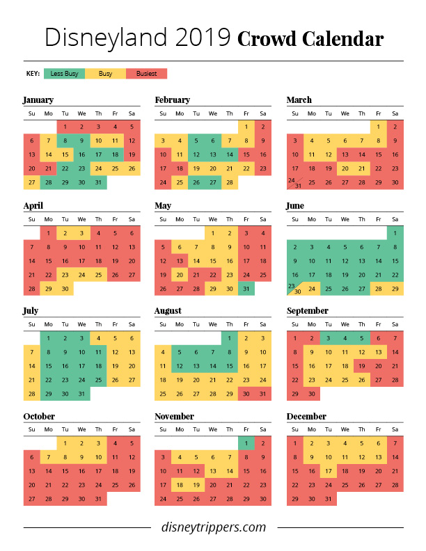 Disneyland Crowd Calendar: Best Time To Go To Disneyland - Disney Trippers