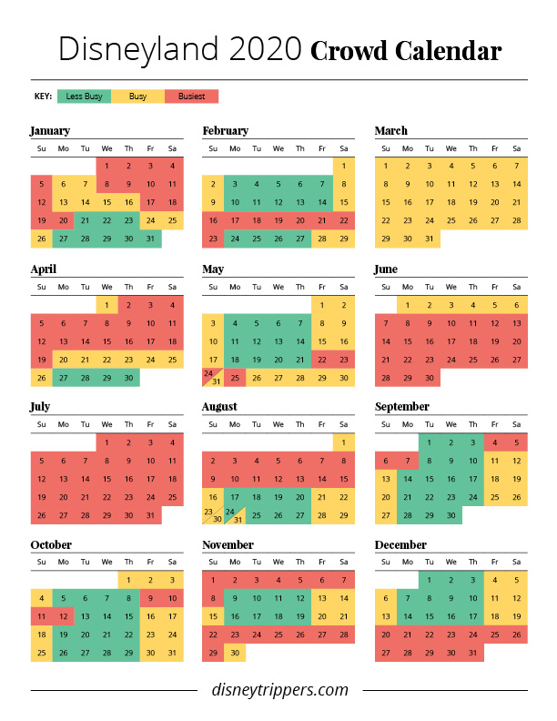 Disneyland Crowd Calendar Best Time To Go To Disneyland 2022 