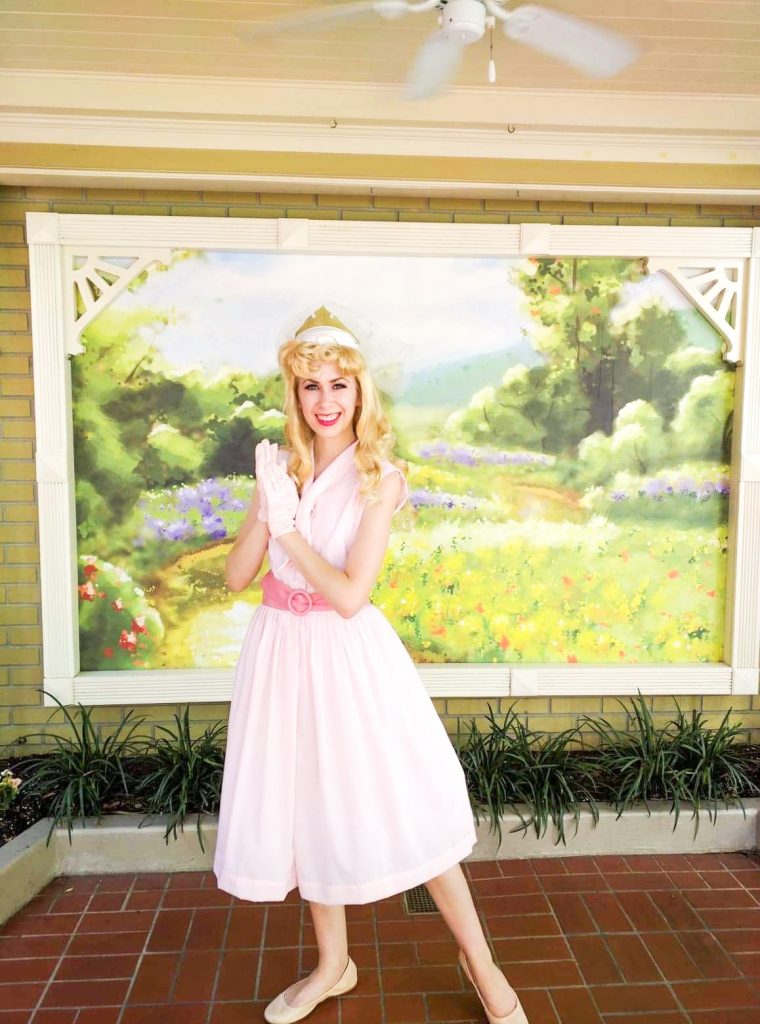 Sleeping Beauty Disneybound with pink dress for Disney