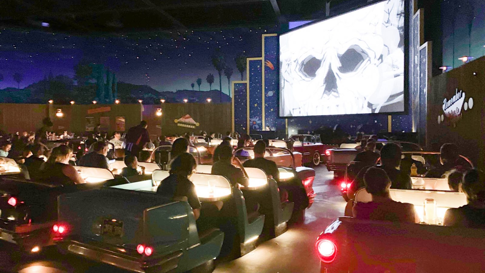 People Sitting in Cars Watching a Scary Movie Hollywood Studios Restaurants