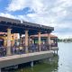 Outdoor seating at La Catina, and Epcot quick service restaurant in the World Showcase