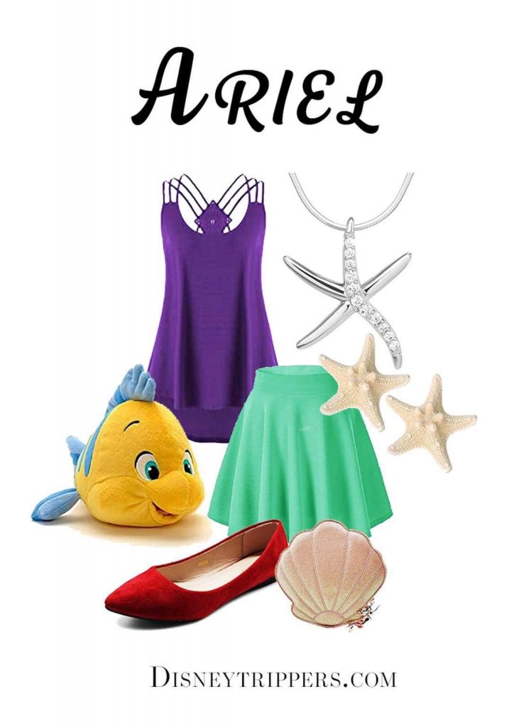 Ariel Disneybound Outfit inspriation for women | cute outfits for Disney | what to wear to Disney | tips for Disneybounding | what to wear to the parks | Disney costumes for adults #disney #disneybound