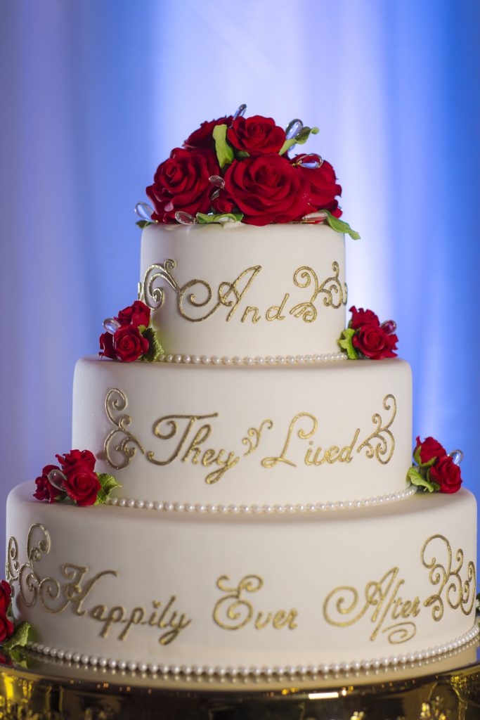 Photo of wedding cake.