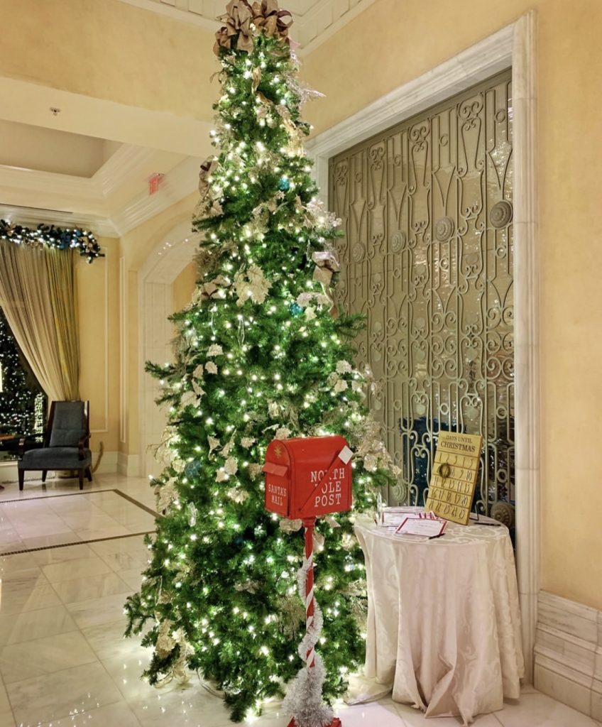Christmas tree at Disney Waldorf Astoria Property