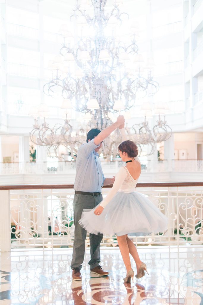 Twirling inside Disney's Grand Floridian Resort