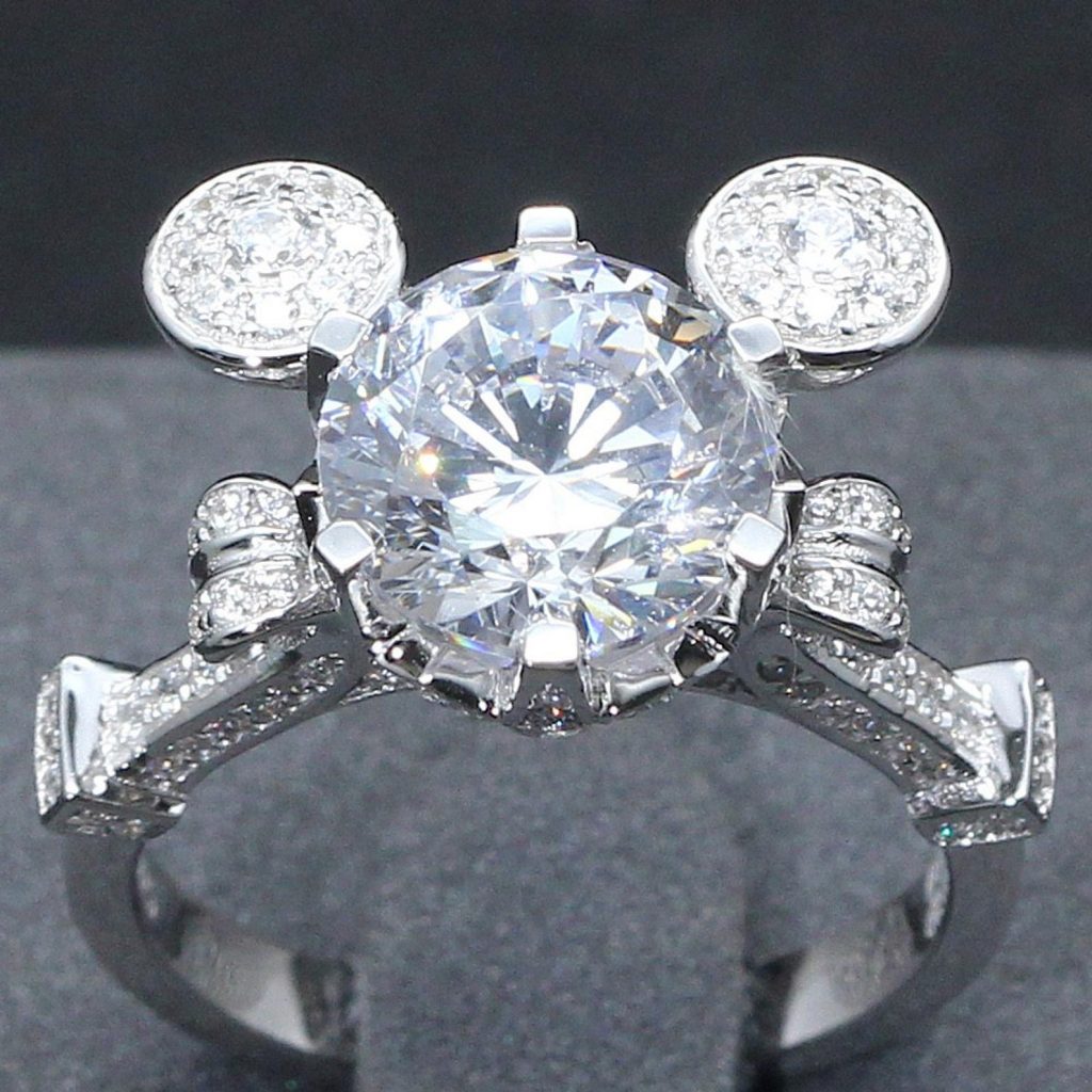 Mickey Mouse-Shaped Engagement Ring