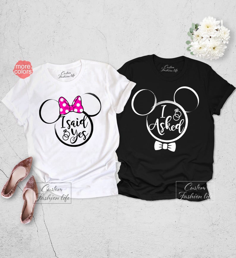 Matching set of Disney Engagement T-shirts