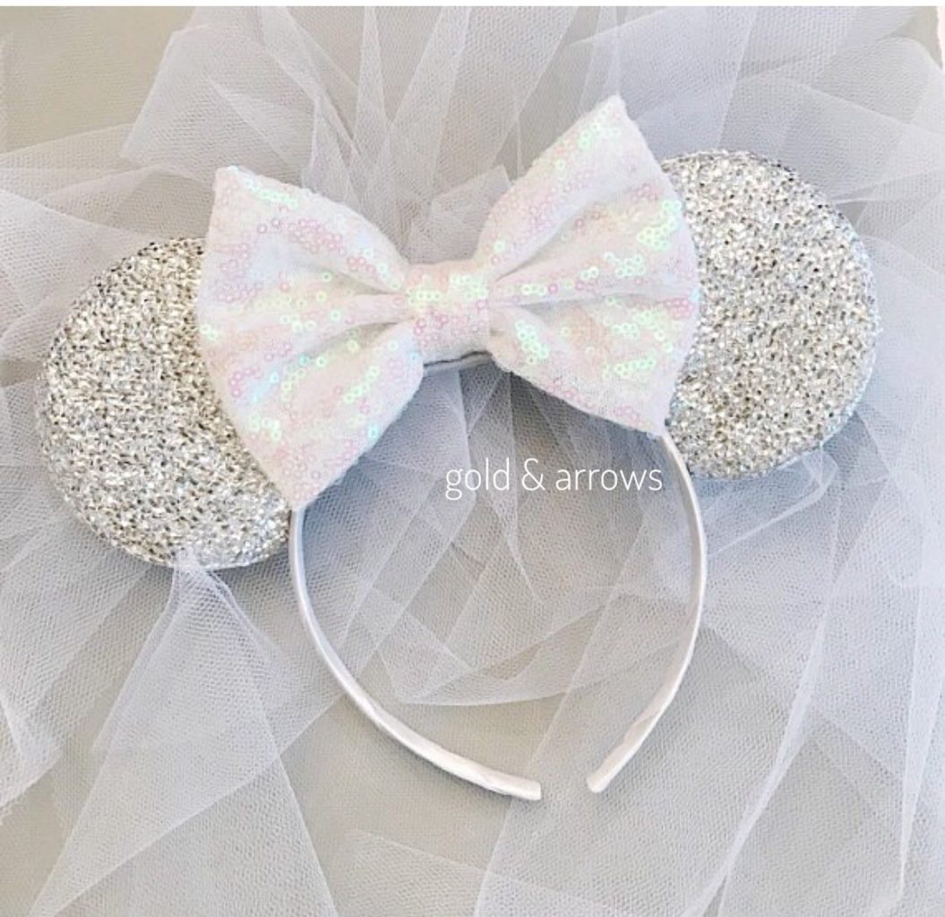 Disney Bridal Ear Headband with Veil