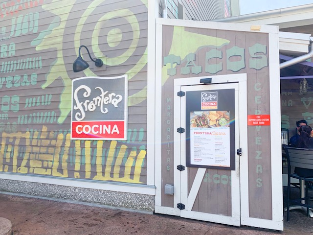 colorful wall and sign for tacos at frontera cocina best restaurants at Disney Springs