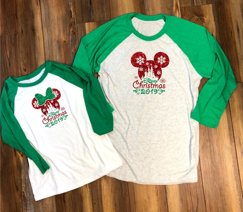 Sparkle Mickey Ear Christmas Shirts for Disney lovers