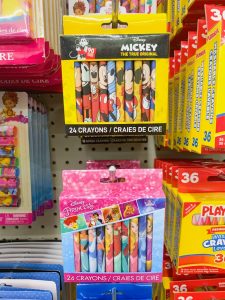 Mickey set of crayons and Disney princess set of crayons