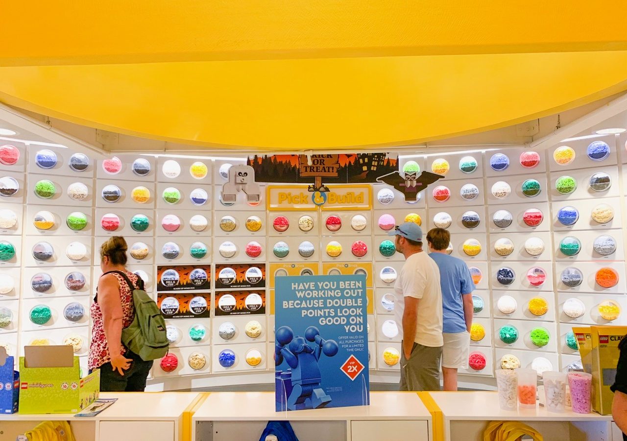 Inside the lego store at Disney springs