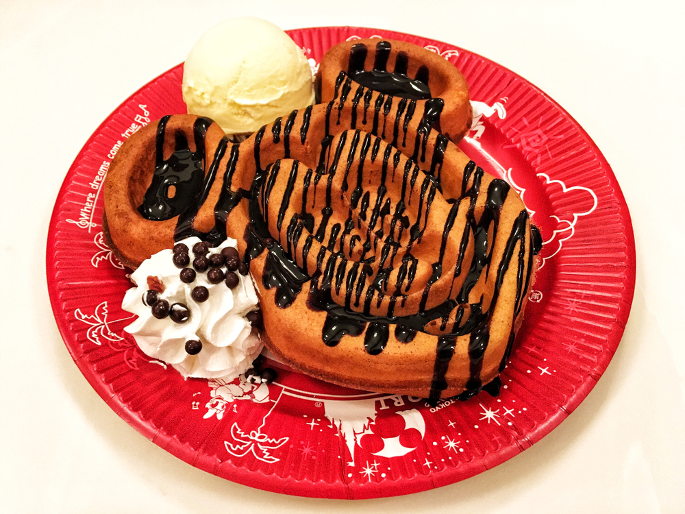 A Mickey Waffle, one of the best Disney snacks  