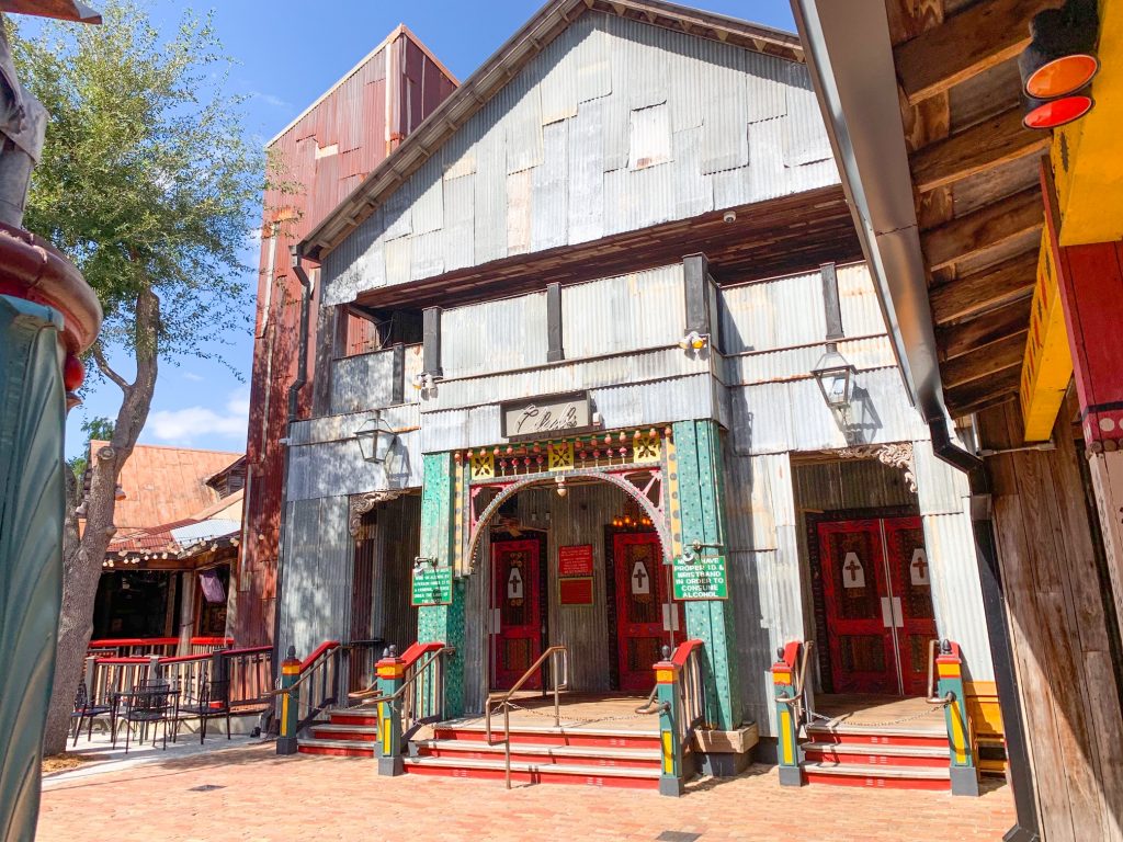 eclectic colorful building entrance for house of blues best Disney springs restaurants