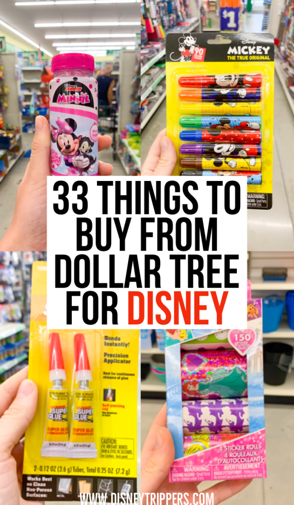 33 Things To Buy From Dollar Tree For Disney | Dollar tree Disney shopping list | how to prepare for disney on a budget | money saving tips for Disney | free tips for Disney | how to pack for disney from the dollar store #disney