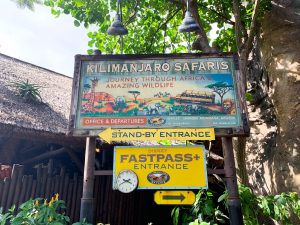 kilamanjaro safaris fastpass sign