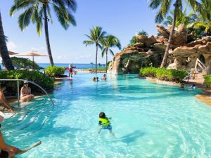 Aulani pool overlooking the ocean Disney Aulani Review