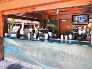 wooden outdoor coffee spot Disney Aulani Review