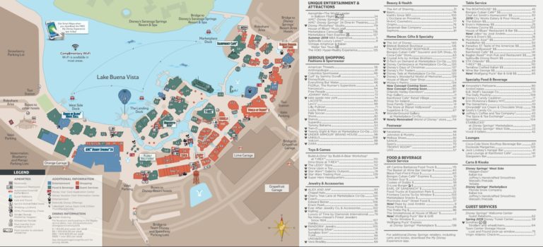 map of Disney Springs at Disney World