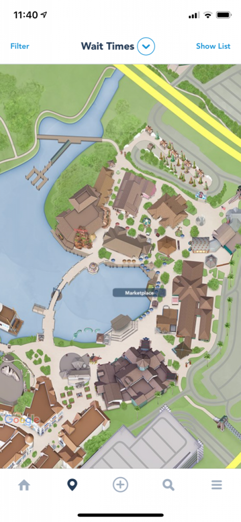 Map of the Marketplace At Disney Springs