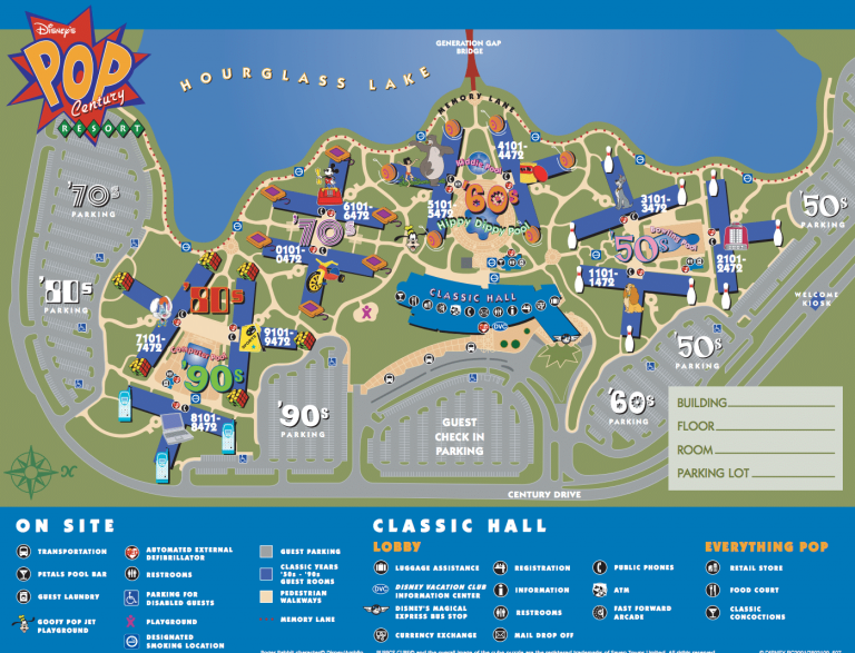 Disney's Pop Century Hotel map