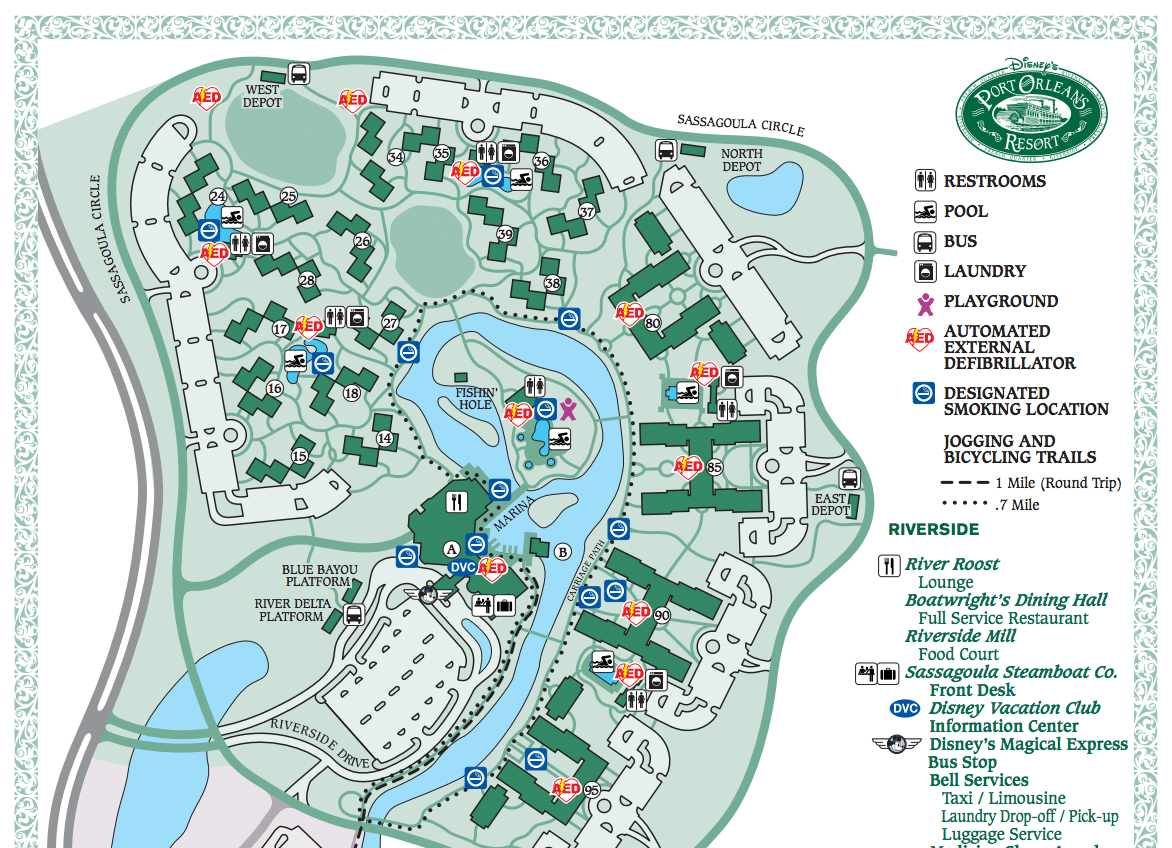 map of Disney's Port Orleans resort