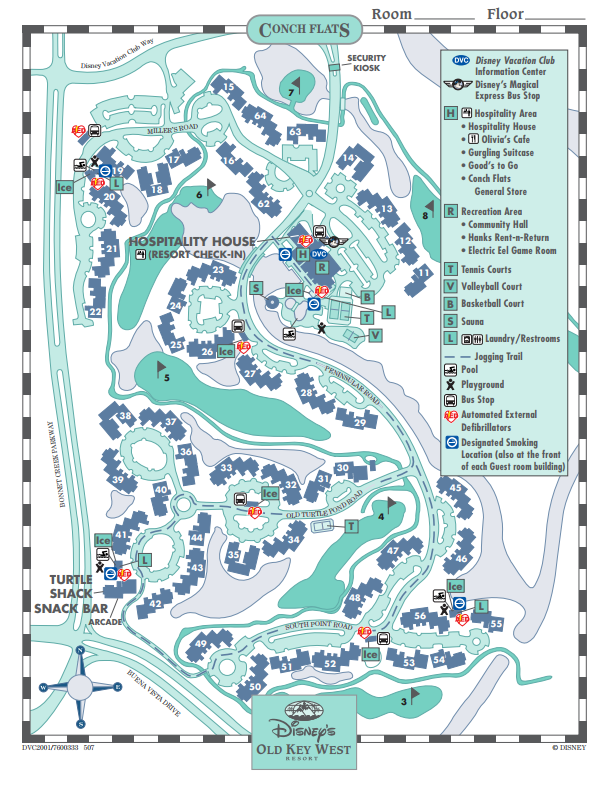 Disney World Map of old key west resort
