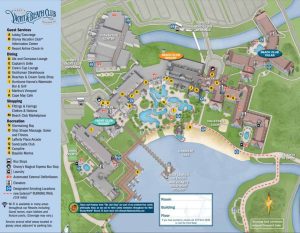 map of Disney's Yacht club resort and beach club villas