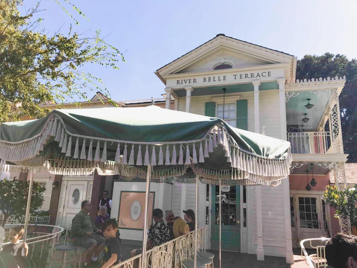 Outside the River Belle Terrace, one of the best Disneyland restaurants 