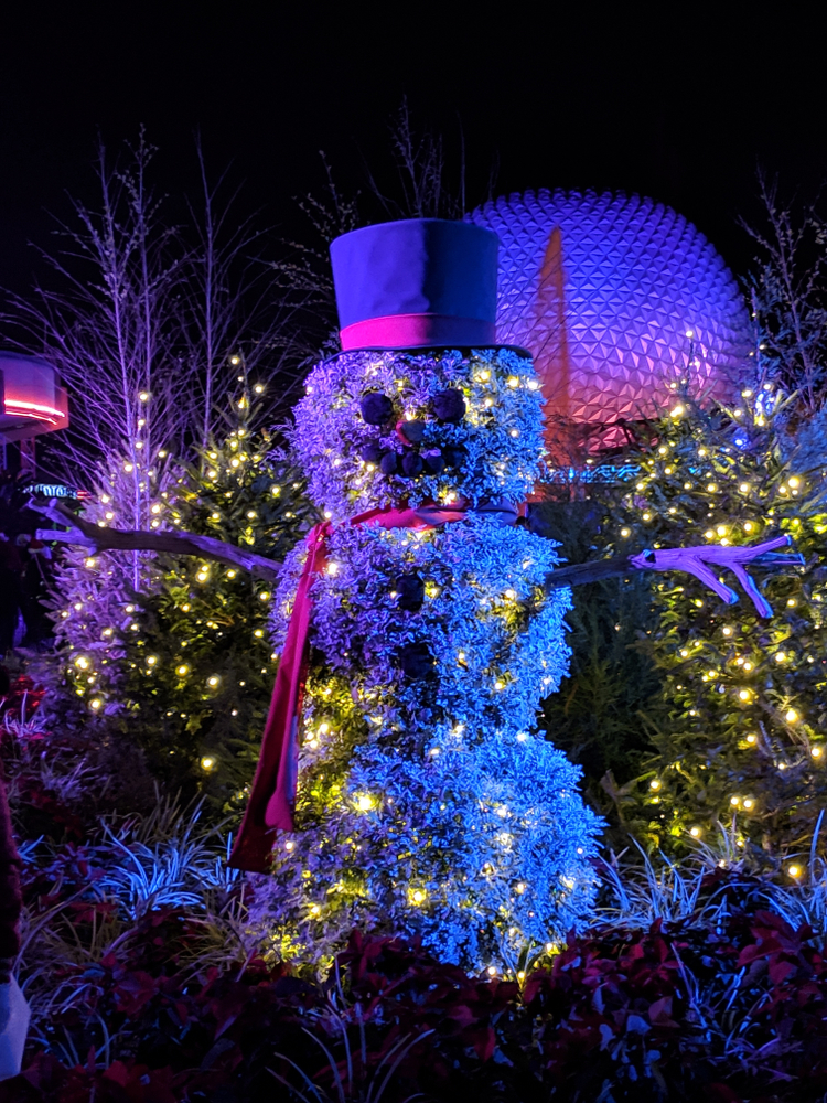 Snowman at the Epcot Festival Of The Holidays