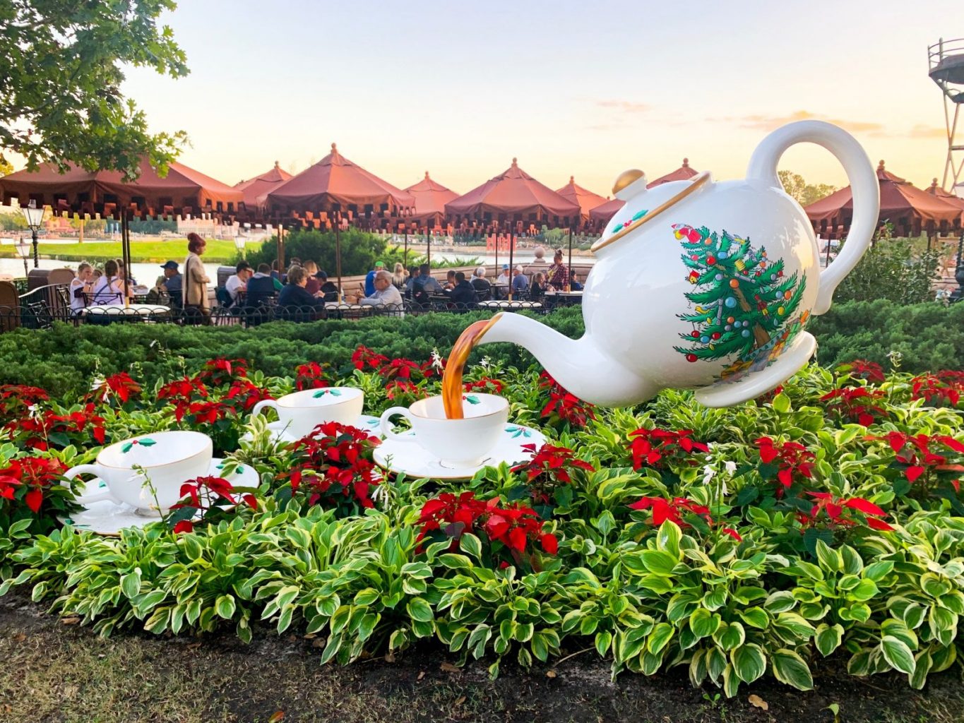 Teapot for the Christmas Epcot celebration