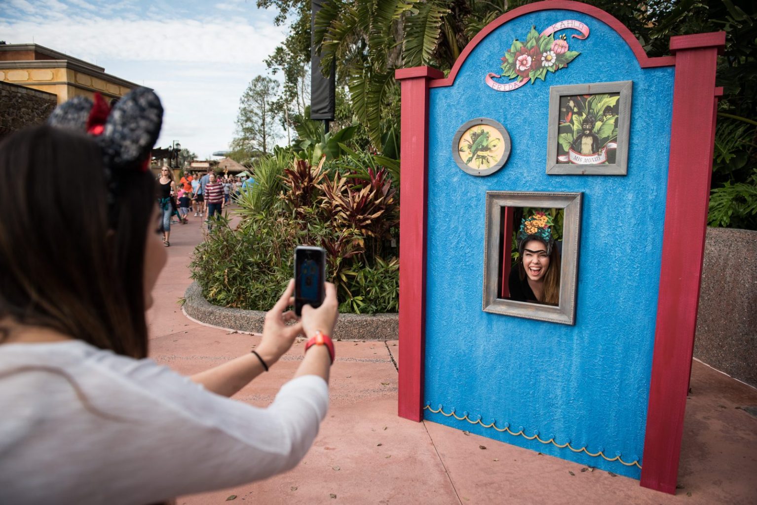 cute photobooth at Epcot