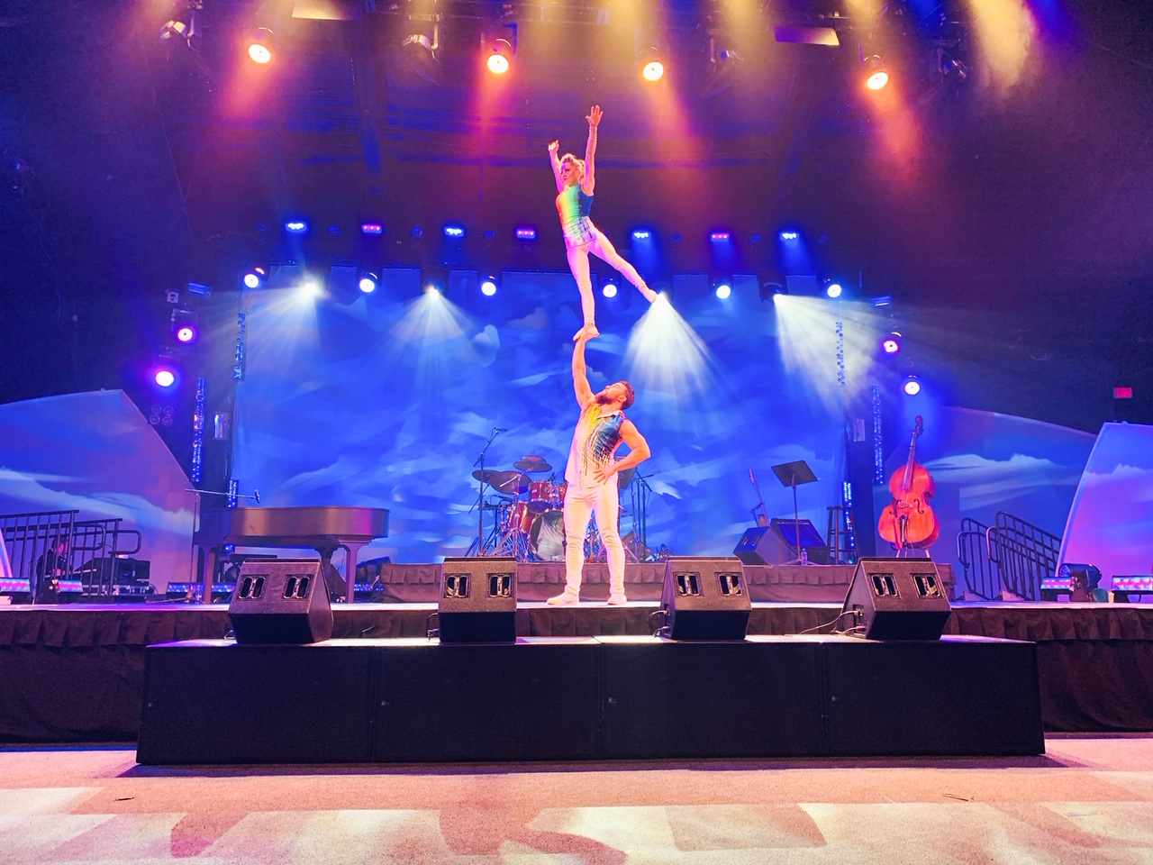 acrobats performing at Epcot festival of the arts