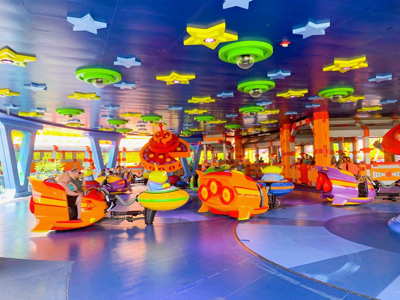 Hollywood Studios Fastpass Interior of Alien Saucers in Toy Story Land
