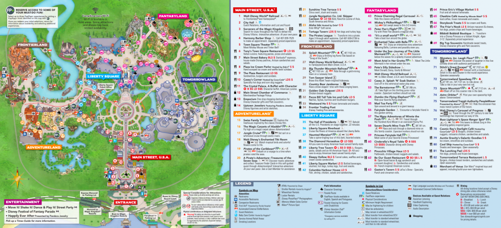 The Official Magic Kingdom Map   Tips For Your Visit Disney Trippers