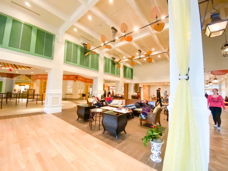 lobby at disney moderate resort caribbean beach resort