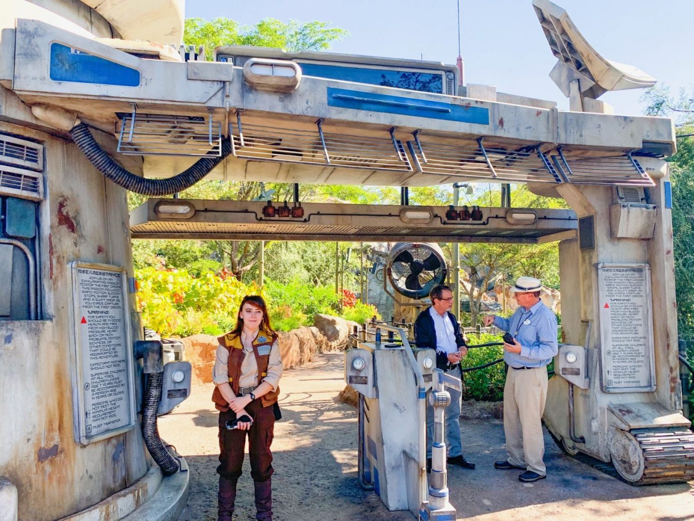 cast member outside of ride entry 