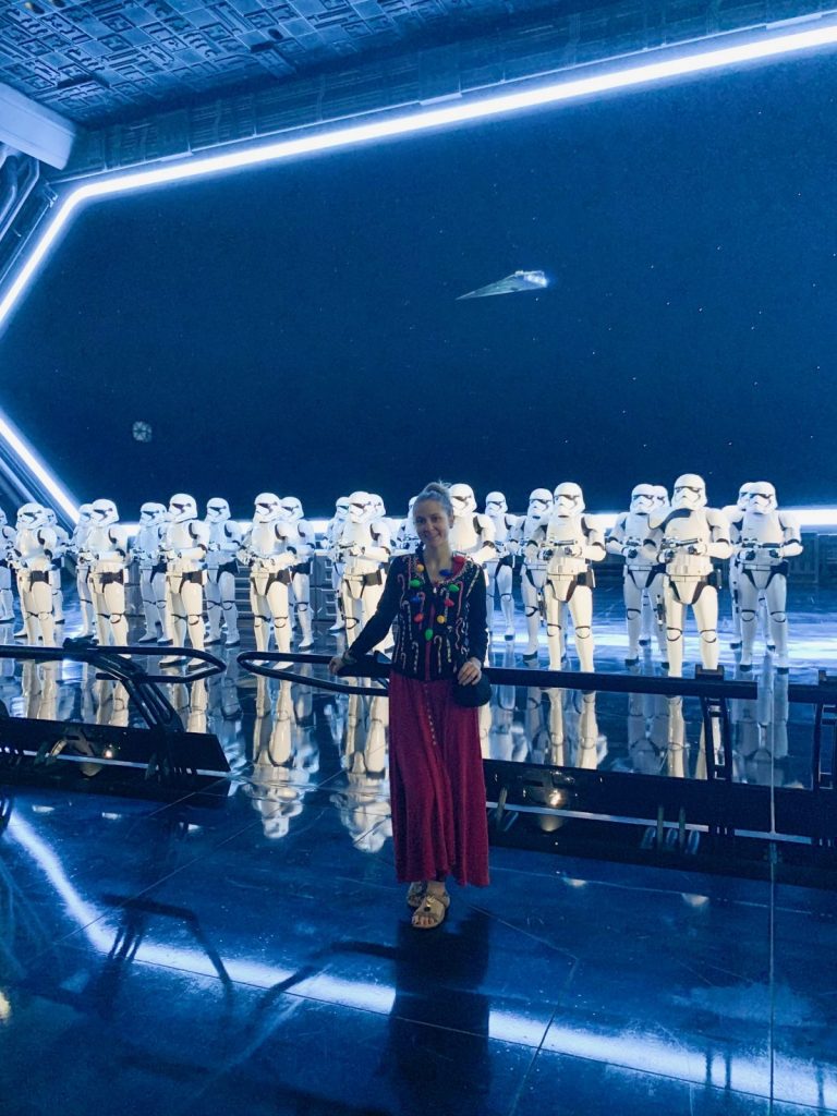 Photo in front of the Storm troopers on Rise Of The Resistance