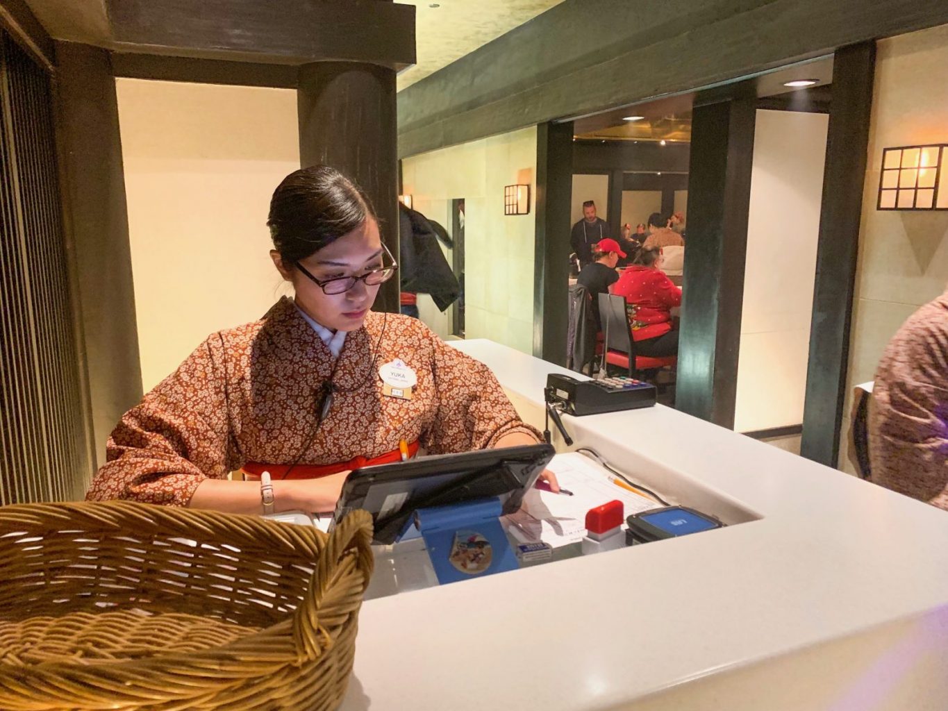 teppan edo hostess stand at Epcot