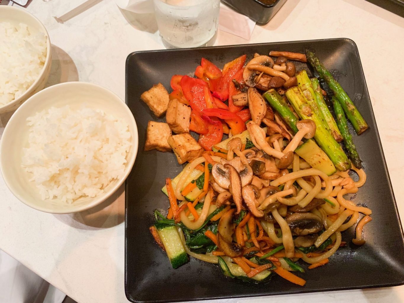 delicious vegan meal from teppan edo epcot