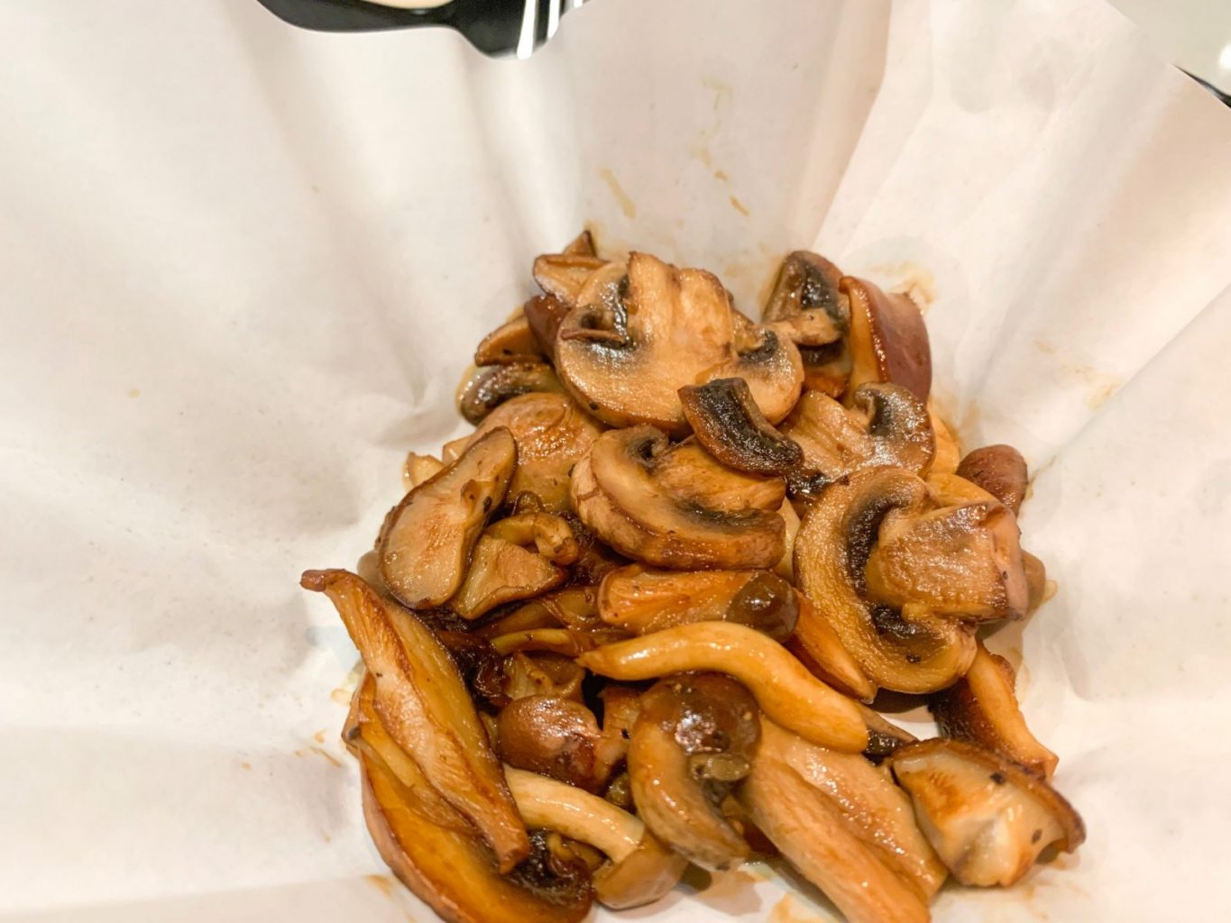 small portions of mushrooms at Epcot