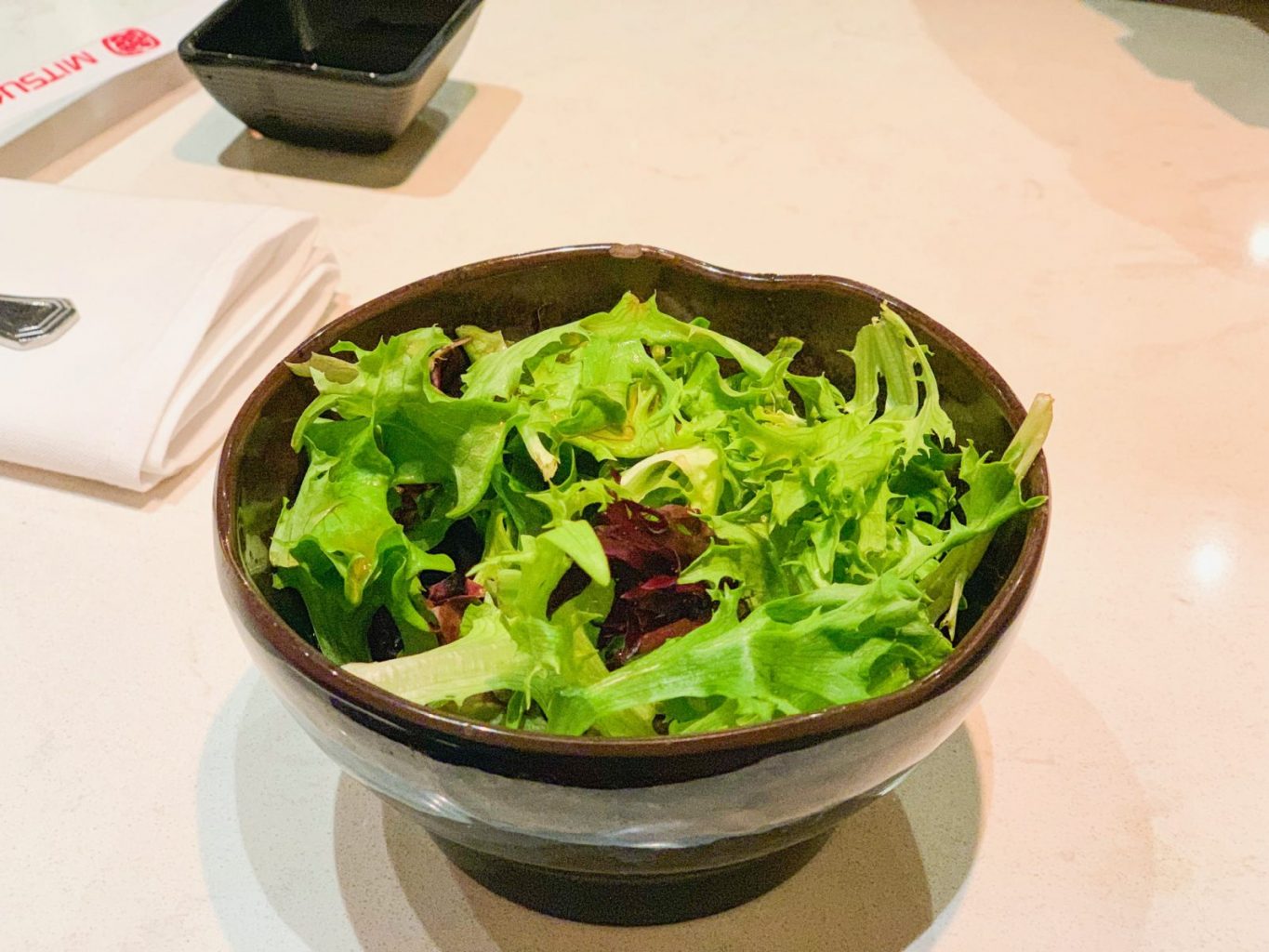 garden salad on the teppan edo epcot menu