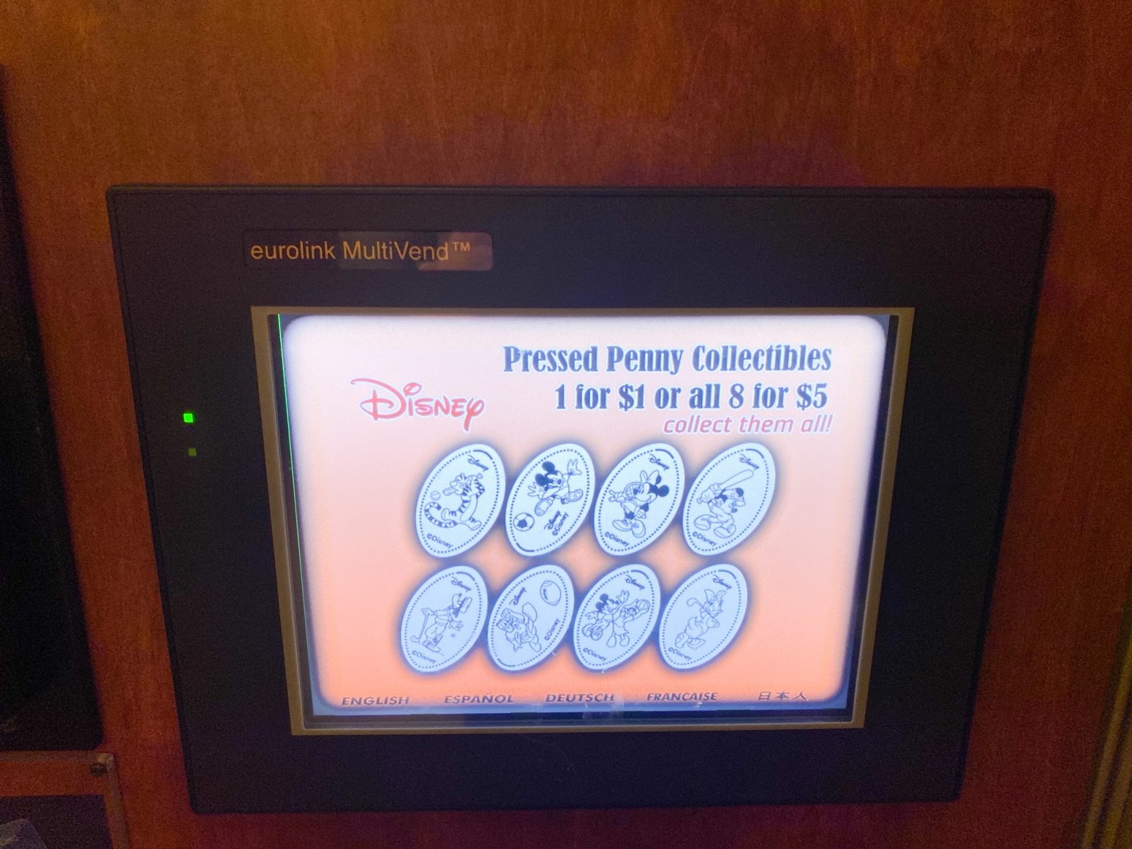 Disney Souvenirs Pressed Penny Machine Instructions and Cost