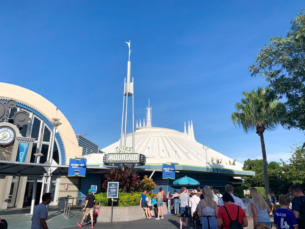 Photo of Space Mountain, one of the best Disney World FastPass selections!