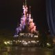 The Sleeping Beauty castle in Disneyland Paris at night