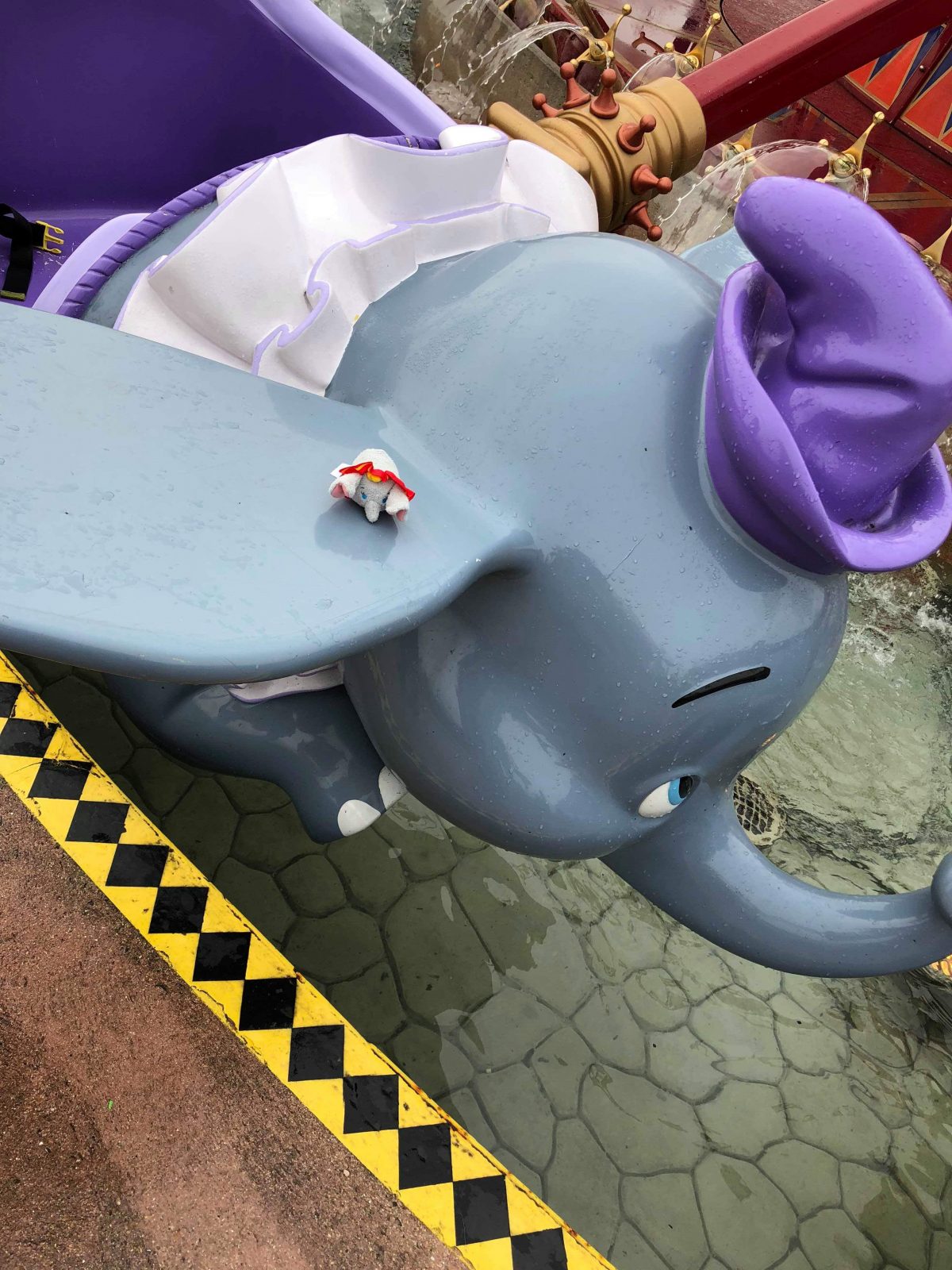 A dumbo cart, part of the Dumbo ride at Disneyland Paris